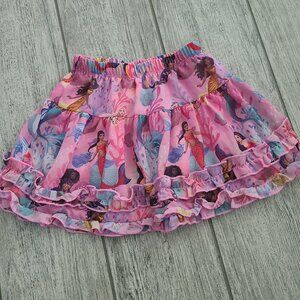 Disney The Little Mermaid toddler girl pink Princess Ruffle Skirt Size 2T